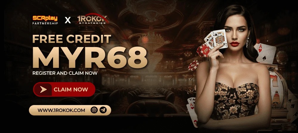 1ROKOK promotional banner for SCRPLAY partnership