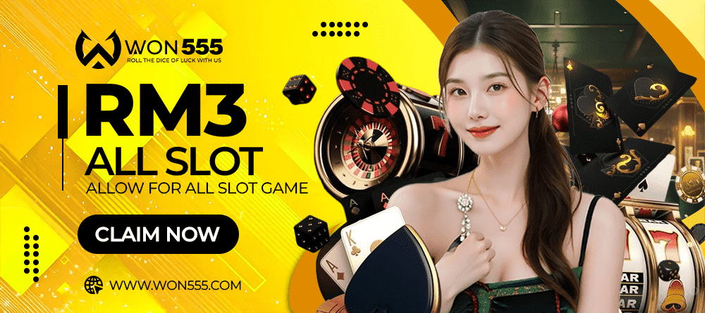 Won555 promotional banner for SCRPLAY partnership